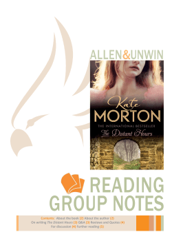 Distant Hours reading group notes.indd