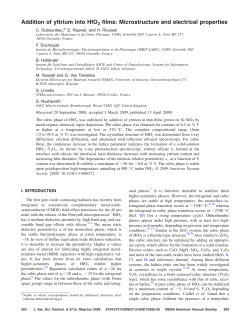 Addition of yttrium into HfO2 films: Microstructure and electrical