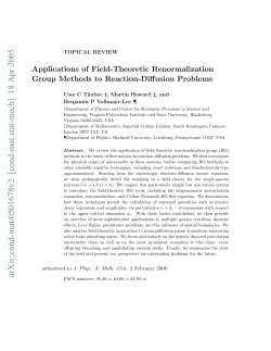 Applications of Field-Theoretic Renormalization Group Methods to