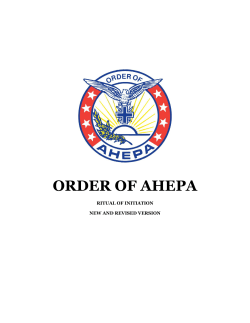 AHEPA Initiation Ritual