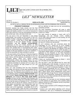 July - Long Island Language Teachers, Inc.