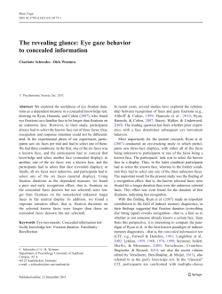 The revealing glance: Eye gaze behavior to concealed information
