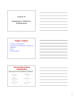 Lecture 19 Today`s Topics