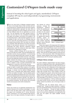 Customized CANopen tools