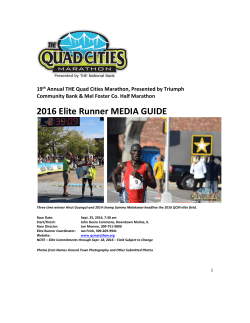2016 Elite Runner MEDIA GUIDE