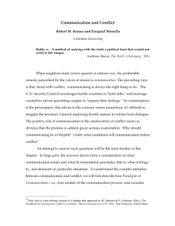 Communication and Conflict