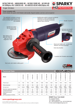 Technical Data Angle Grinders M750/750E HD &bull; M850