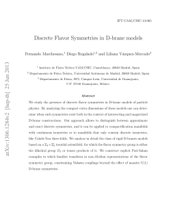 Discrete Flavor Symmetries in D-brane models