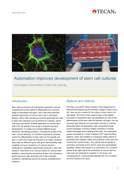 Automation improves development of stem cell cultures