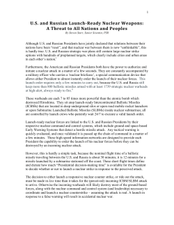 US and Russian Launch-Ready Nuclear Weapons: A