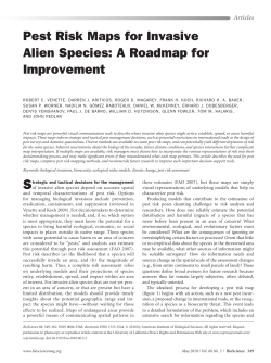 Pest Risk Maps for Invasive Alien Species: A Roadmap for