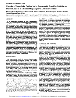 Elevation of Intracellular Calcium Ion by