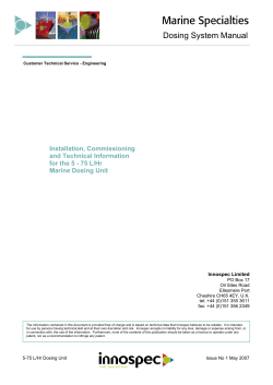 Dosing System Manual