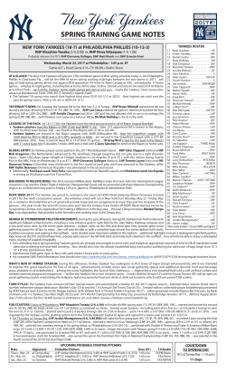 Spring Notes - NYY at Philadelphia