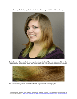 Emily Applies Cassia for Conditioning and Minimal Color Change