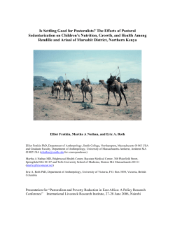 Is Settling Good for Pastoralists?