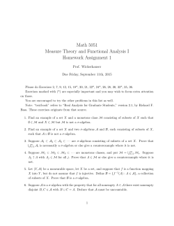 Math 5051 Measure Theory and Functional Analysis