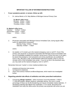 MAPC Administrative Policies - Michigan Avenue Primary Care