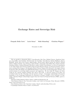 Exchange Rates and Sovereign Risk