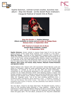 Sophie Solomon, violinist turned vocalist, launches new album