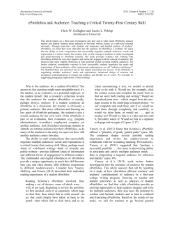 ePortfolios and Audience: Teaching a Critical Twenty