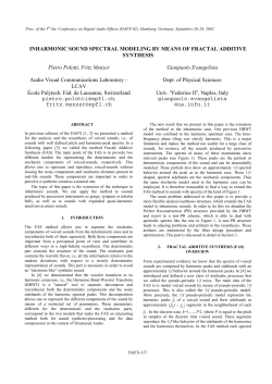 Inharmonic Sound Spectral Modeling by Means of Fractal Additive