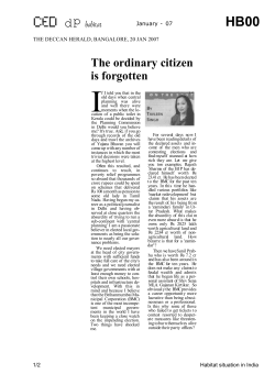 The ordinary citizen is forgotten