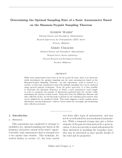 Determining the Optimal Sampling Rate of a Sonic Anemometer