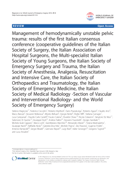 pelvic trauma guidleines - World Society of Emergency Surgery