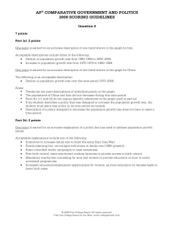 AP® COMPARATIVE GOVERNMENT AND POLITICS 2009