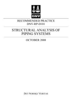DNV-RP-D101: Structural Analysis of Piping
