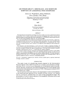 AIR PERMEABILITY, SHRINKAGE, AND MOISTURE SORPTION OF