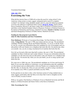 Exorcizing the Vote - Hoover Institution