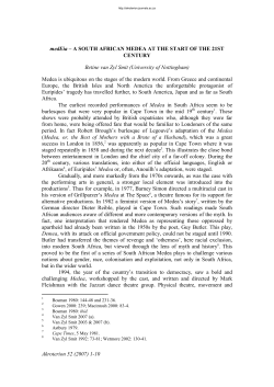 Akroterion 52 (2007) 1-10 medEia &ndash; A SOUTH AFRICAN MEDEA AT