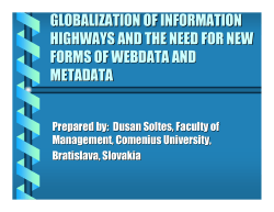 globalization of information highways and the need for new