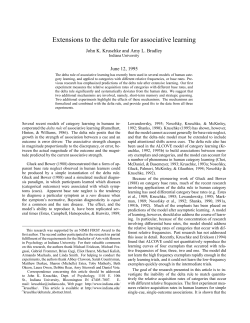 Extensions to the delta rule for associative learning