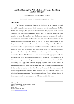 land use mapping for path selection of strategic roads using egypt