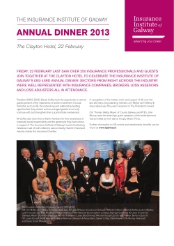 annual dinner 2013 - The Insurance Institute of Ireland