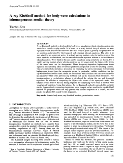 A ray-Kirchhoff method for body