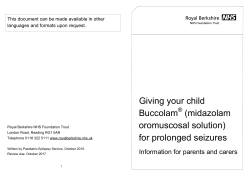 Giving Buccolam for prolonged seizures