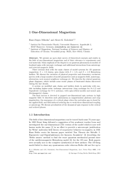 LNCS 645 - One-Dimensional Magnetism