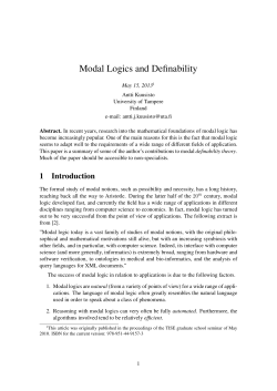 Modal Logics and Definability