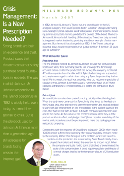 Millward Brown - Crisis Management