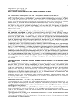 Black Arts Movement Handout