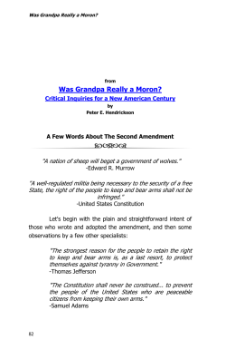 The Second Amendment