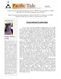 Generational Leadership - Pacific Veterinary Specialists