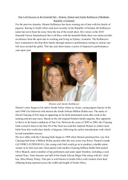 Fantastic article about the Kallmeyer`s