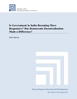 Is Government in India Becoming More Responsive? Has