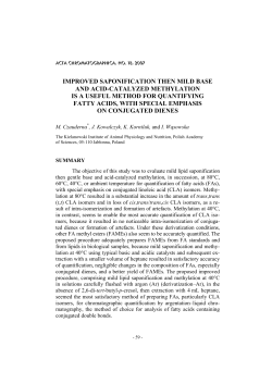 IMPROVED SAPONIFICATION FOLLOWED BY MILD BASE