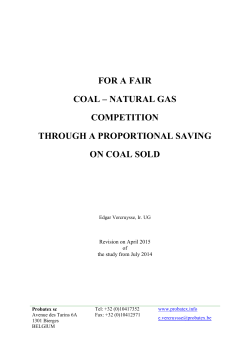 for a fair coal &ndash; natural gas competition through a